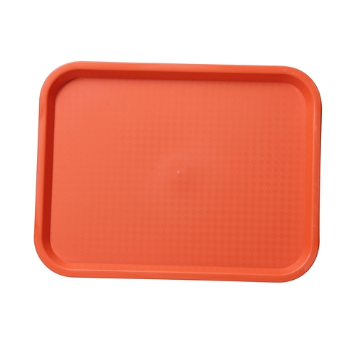 Yanco China FT-14OR Orange Melamine 14" x 10" Rectangular Serving Tray - 2 Doz