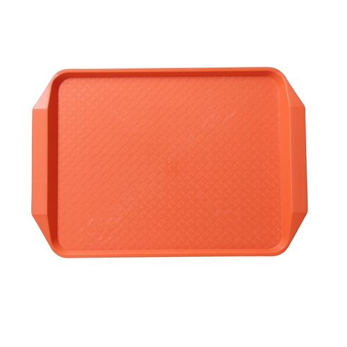 Yanco China FT-803OR Orange Melamine 17" x 12" Serving Tray - 2 Doz