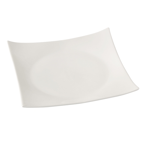 Yanco China FU-110 Fuji Bone White Porcelain 10.5" X 10.5" Square Plate - 1 Doz