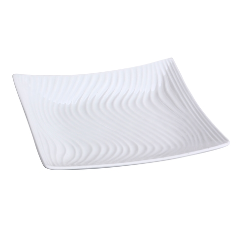 Yanco China FU-1107 Fuji Bone White Porcelain 7.5" X 7.5" Square Plate - 3 Doz