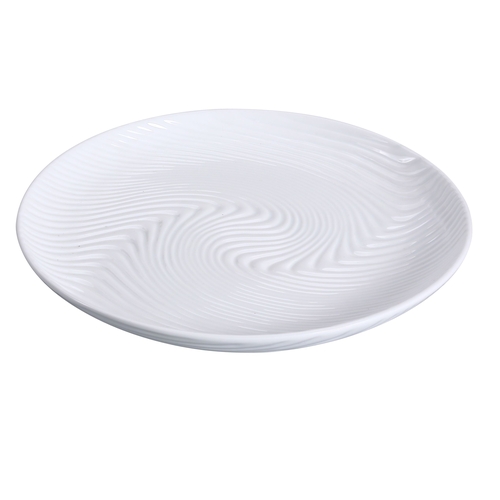 Yanco China FU-1212 Fuji Bone White Porcelain 12" dia. Round Plate - 1 Doz