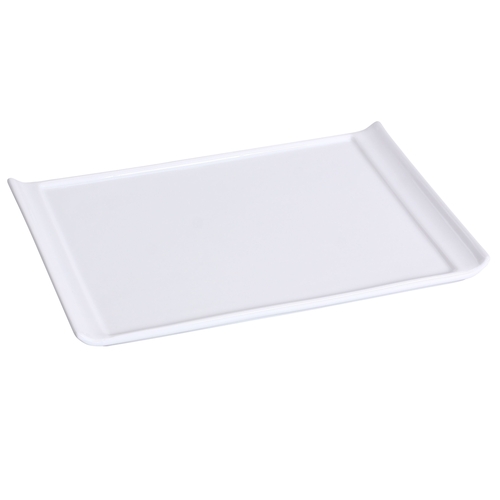 Yanco China FU-1310 Fuji Bone White Porcelain 10.25" x 7" Rectangular Plate