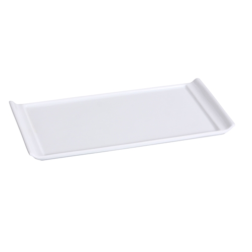 Yanco China FU-1311 Fuji Bone White Porcelain 11.25" x 7" Rectangular Plate