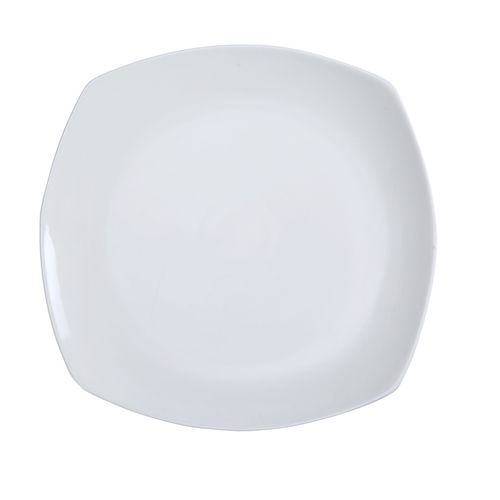 Yanco China FU-312 Fuji Bone White Porcelain 12" x 12" Flat Square Plate- 2 Doz