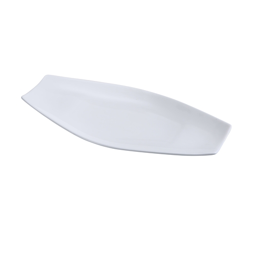 Yanco China FU-812 Fuji Bone White Porcelain 12" x 6" Coupe Platter - 1 Doz