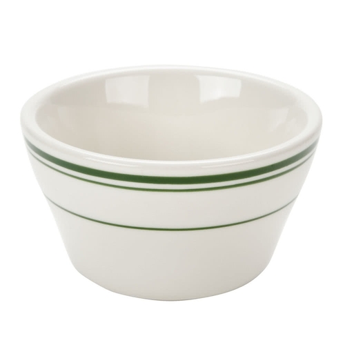 Yanco China GB-4 Green Band American White Ceramic 7.25 oz. Bouillon Cup