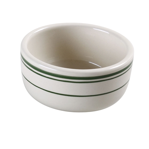Yanco China GB-95 Green Band American White Ceramic 9.5 oz. Jung Bowl - 3 Doz
