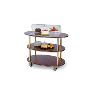 Lakeside 36303 23"Dx44"Wx44-1/4"H Rounded Oval Dome Display Dessert Cart