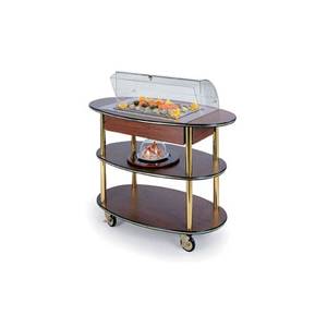 Lakeside 36306 23"Dx44"Wx44-1/4"H Rounded Oval Dome Display Seafood Cart