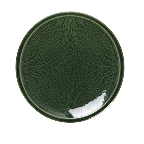 Yanco China GG-111 Green Gem Porcelain 11.1" Rolled Edge Deep Plate - 1 Doz