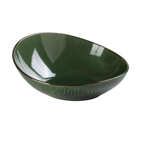 Yanco China GG-711 Green Gem Porcelain 66 oz. 11.5" dia. Sheer Bowl - 1 Doz