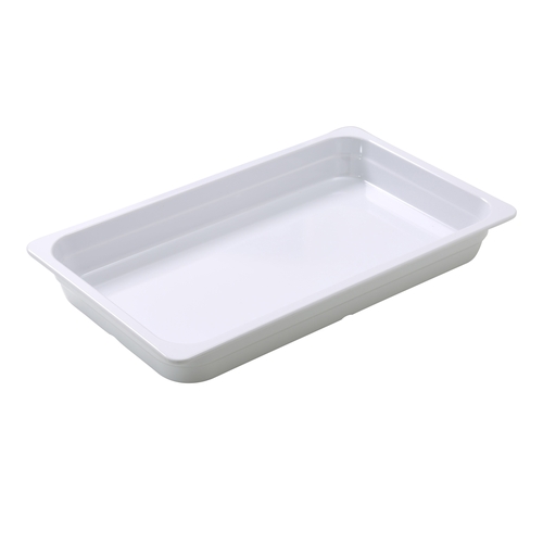 Yanco China GN-120 GN White Melamine 5.5L 1/1 Rectangular Food Pan - 3 Each