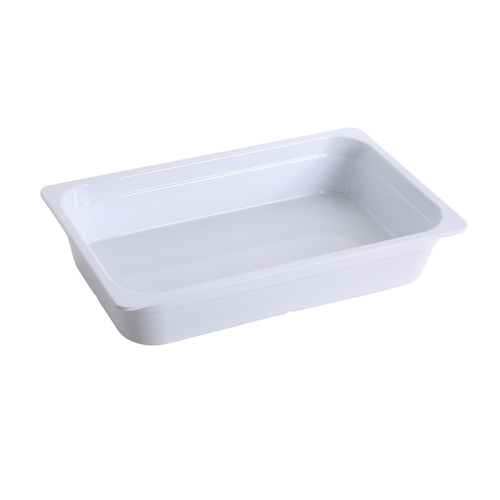 Yanco China GN-121 GN White Melamine 8L 1/1 Rectangular Food Pan - 3 Each