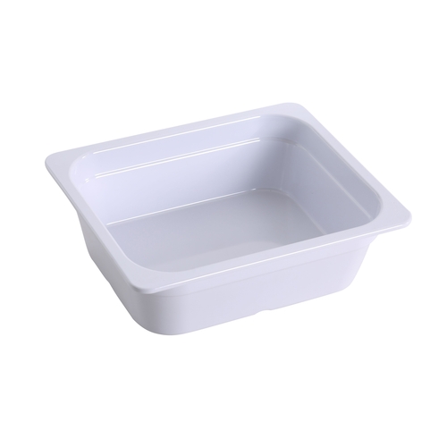 Yanco China GN-213 GN White Melamine 3.6L 1/2 Rectangular Food Pan - 6 Each
