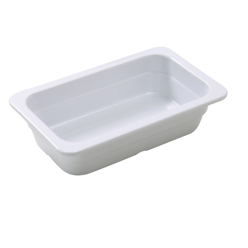 Yanco China GN-610 GN White Melamine 1/4 Rectangular Food Pan - 6 Each