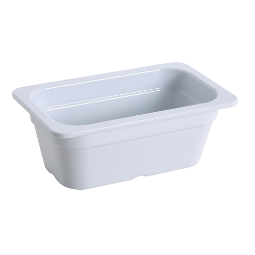 Yanco China GN-611 GN White Melamine 1.5L 1/4 Rectangular Food Pan - 6 Each