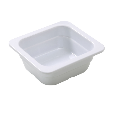 Yanco China GN-706 GN White Melamine 1/6 Rectangular Food Pan - 6 Each