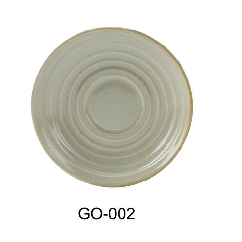 Yanco China GO-002 Golden Coast Earthy Tone Porcelain 5.8" Saucer - 3 Doz