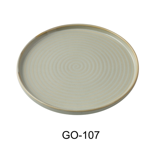 Yanco China GO-107 Golden Coast Earthy Tone Porcelain 7.25" dia. Plate - 3 Doz