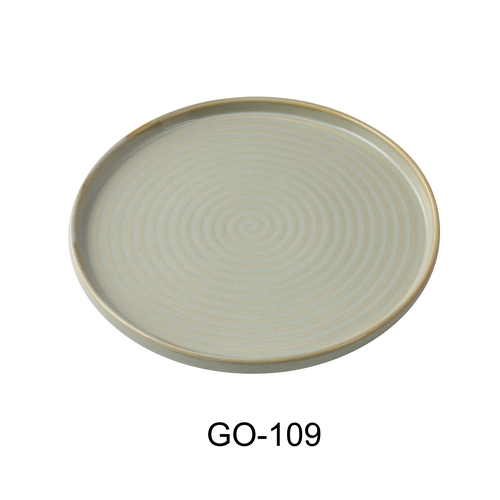 Yanco China GO-109 Golden Coast Earthy Tone Porcelain 9" dia. Plate - 3 Doz