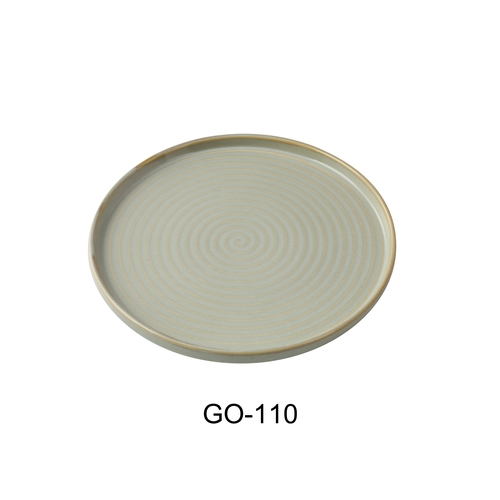 Yanco China GO-110 Golden Coast Earthy Tone Porcelain 10.5" dia. Plate - 1 Doz