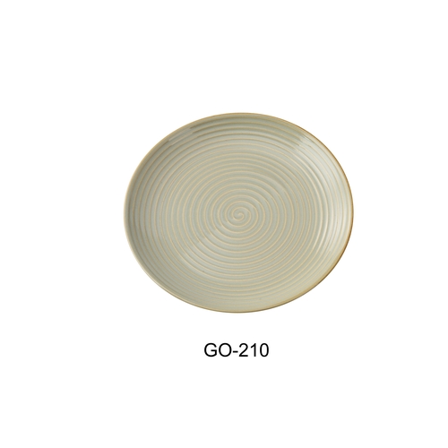 Yanco China GO-210 Golden Coast Earthy Tone Porcelain 10" dia. Plate - 1 Doz