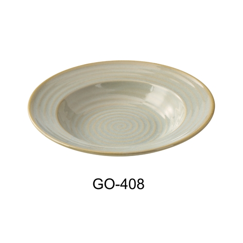 Yanco China GO-408 Golden Coast Earthy Tone Porcelain 8.5 oz. Soup Plate- 2 Doz