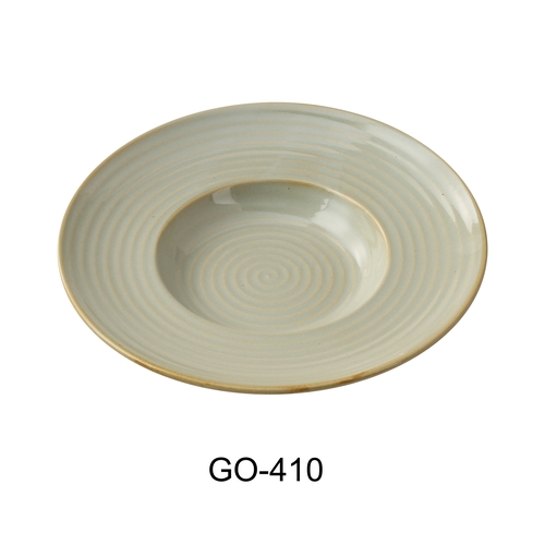 Yanco China GO-410 Golden Coast Earthy Tone Porcelain 10 oz. Pasta Bowl - 1 Doz