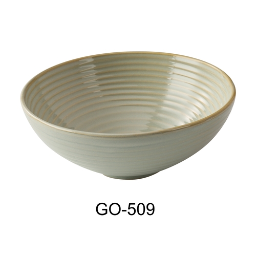 Yanco China GO-509 Golden Coast Earthy Tone Porcelain 67 oz. Serving Bowl
