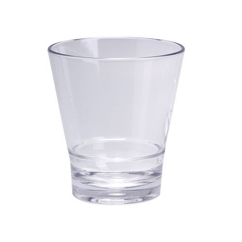 Yanco China HA-212 Hawaii Clear Plastic 12 oz. 3.5" dia. Rocks Glass - 2 Doz