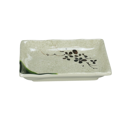 Yanco China HO-2406 Honda Melamine 5 oz. 6" x 4.5" Rectangular Sauce Dish- 6 Doz