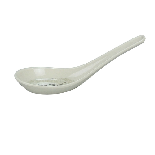 Yanco China HO-7001 Honda Melamine 5.5" Long Wonton Soup Spoon - 6 Doz