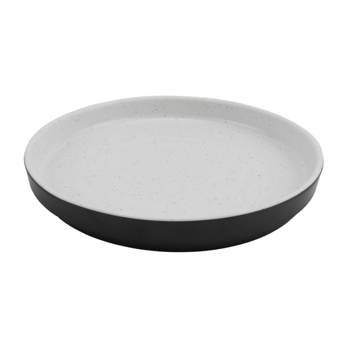 GET INF114 Infuse Natural Stone Melamine 8.3" dia. Edge Rim Plate-1 Doz