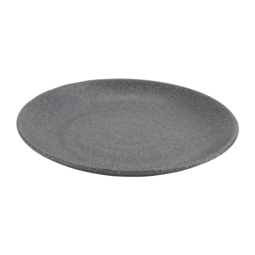 GET INF200 Infuse Stone Grey Melamine 10" dia. Plate - 1 Doz