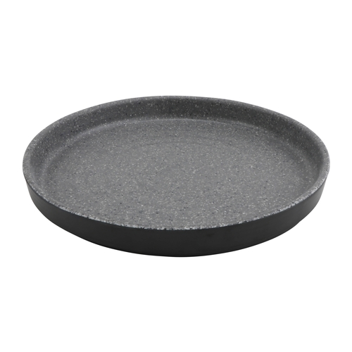 GET INF214 Infuse Grey Melamine 8.3" dia. Edge Rim Plate - 1 Doz