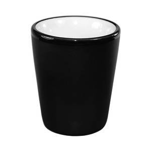 International Tableware, Inc 81122-02/05MF-05C Hilo Black/White 1-1/2 oz Porcelain Shot Cup