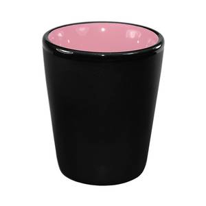 International Tableware, Inc 81122-26/05MF-05C Hilo Black/Pink 1-1/2 oz Porcelain Shot Cup