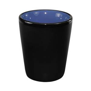International Tableware, Inc 81122-2899/05MF-05C Hilo Black/Country Blue 1-1/2 oz Porcelain Shot Cup