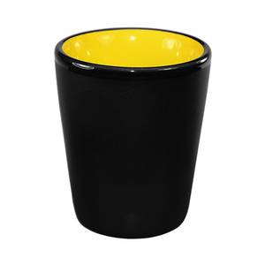 International Tableware, Inc 81122-2900/05MF-05C Hilo Black/Yellow 1-1/2 oz Porcelain Shot Cup