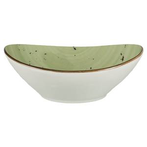International Tableware, Inc RT-11-LI Rotana Lime 10 oz Ceramic Oval Bowl