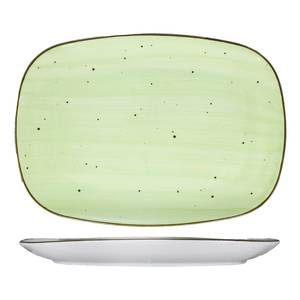 International Tableware, Inc RT-12-LI Rotana Lime 12" x 9" Ceramic Oblong Platter