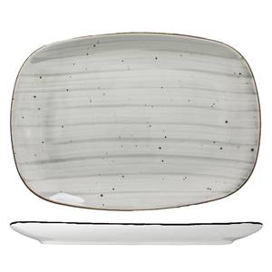 International Tableware, Inc RT-12-ST Rotana Ston 12" x 9" Ceramic Platter
