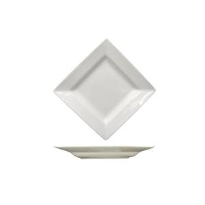 International Tableware, Inc EL-208 Elite 8" x 8" Bright White Porcelain Platter