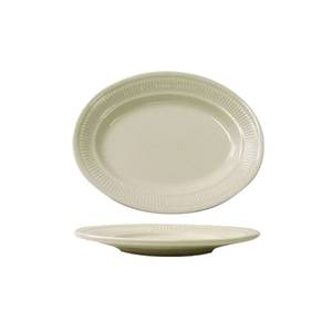 International Tableware, Inc AT-14 Athena American White 11-7/8" x 9-1/4" Ceramic Platter