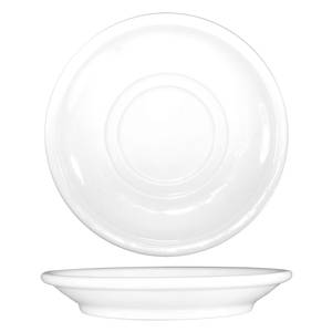 International Tableware, Inc BR-2 Brighton European White 5-1/2" Diameter Porcelain Saucer