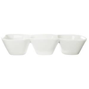 International Tableware, Inc BL-333 Bristol Bright White 9-1/2" x 3-1/4" Porcelain 3 Comp Bowl