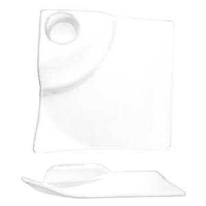 International Tableware, Inc EL-1000 Elite Bright White 10" x 10" Porcelain Party Plate