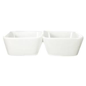 International Tableware, Inc EL-222 Elite (2) 10 oz Compartment Porcelain Bowl Dish