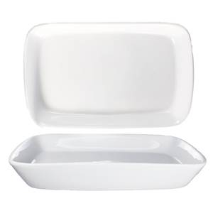 International Tableware, Inc QP-106 Quad European White 10" x 6-1/8" Porcelain Platter