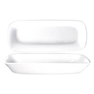 International Tableware, Inc QP-114 Quad European White 10" x 4" Porcelain Dish